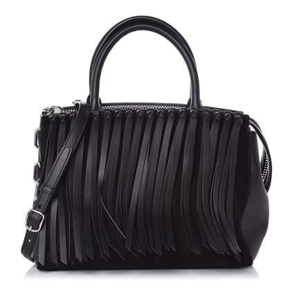 Alexander Wang Calfskin Suede Fringe Attica Tote Black 1 of 7