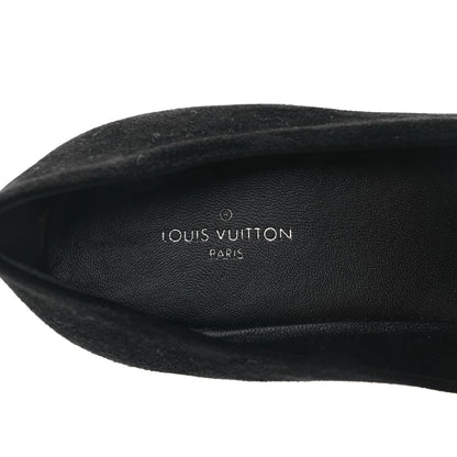 Louis Vuitton Suede Lock It Ballerina Flats 37 Black 7 of 9