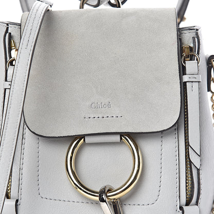 Chloe Suede Calfskin Mini Faye Backpack Airy Grey 10 of 10