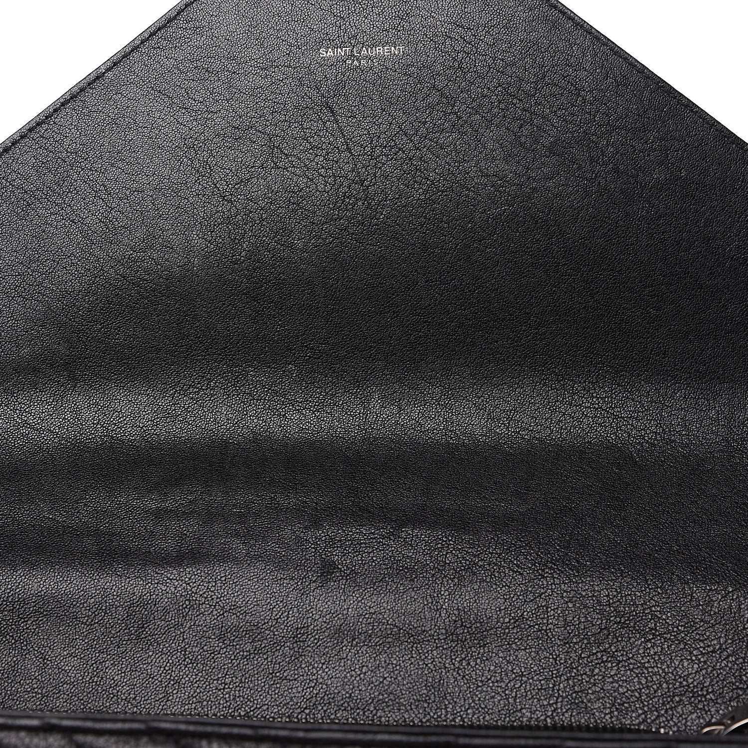 Saint Laurent Sheepskin Matelasse Chevron Monogram Large College Satchel Black 13 of 14