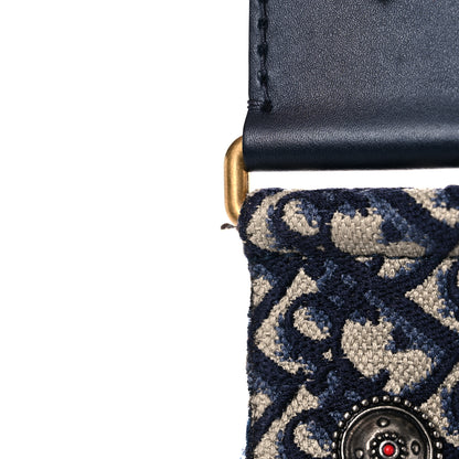 Christian Dior Oblique Studded Shoulder Strap Blue 7 of 10