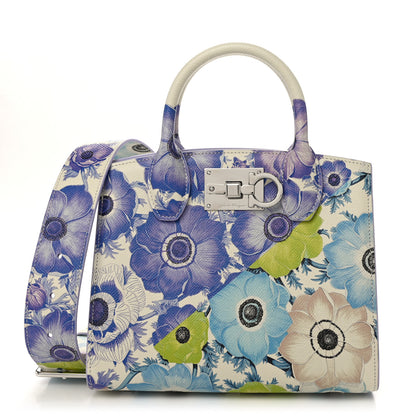 Salvatore Ferragamo Calfskin Floral Print Small The Studio Bag Mascarpone 1 of 10