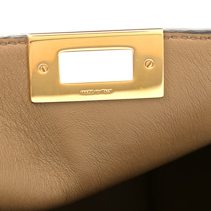 Fendi Vitello Seta Century Medium Peekaboo X-Lite Camelia Barolo 7 of 10