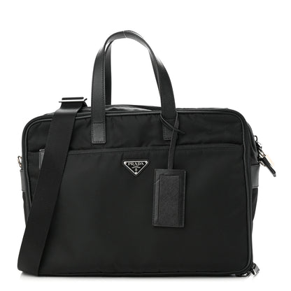 Prada Tessuto Nylon Saffiano Briefcase Black 1 of 12