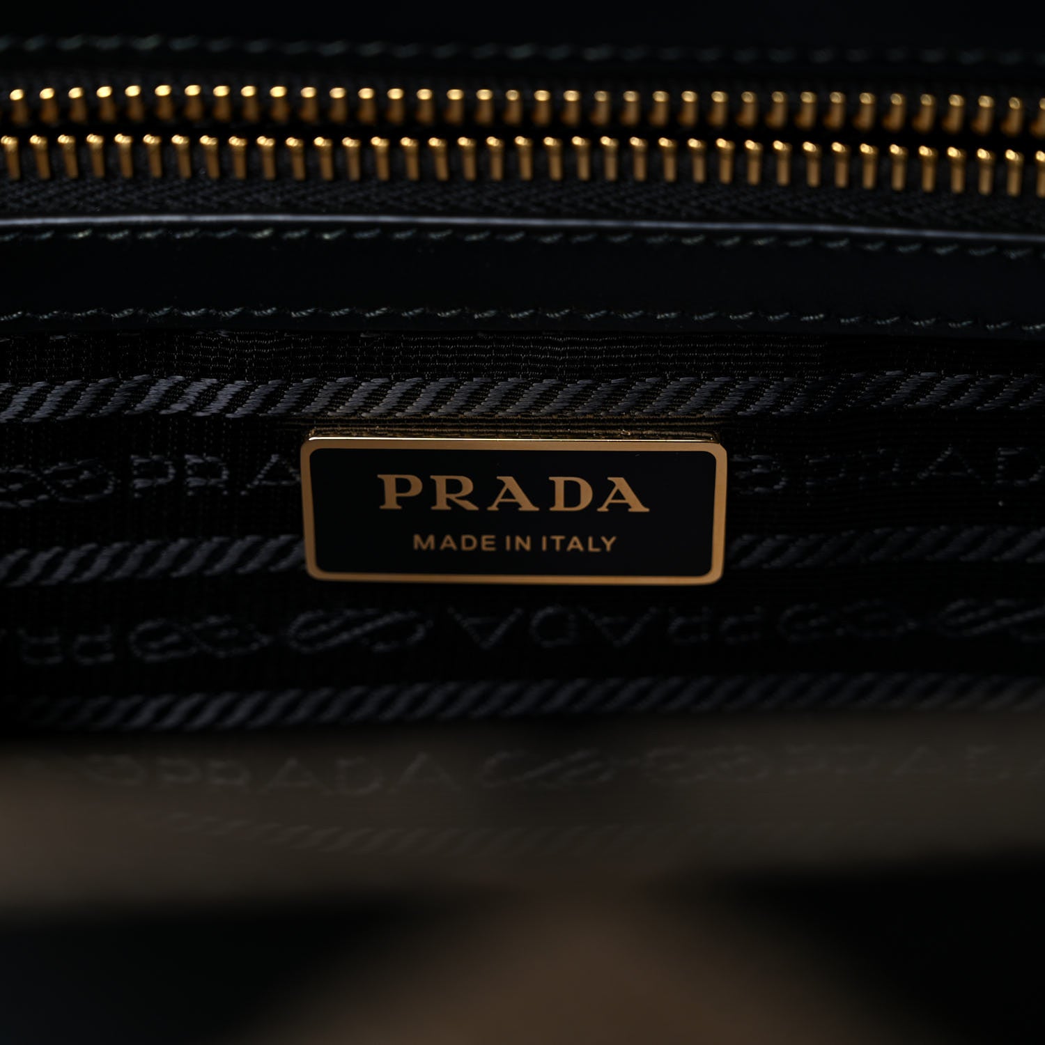 Prada Jacquard Saffiano Triangolo Symbole Embroidered Large Tote Black Corda 7 of 9
