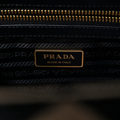 Prada Jacquard Saffiano Triangolo Symbole Embroidered Large Tote Black Corda 7 of 9