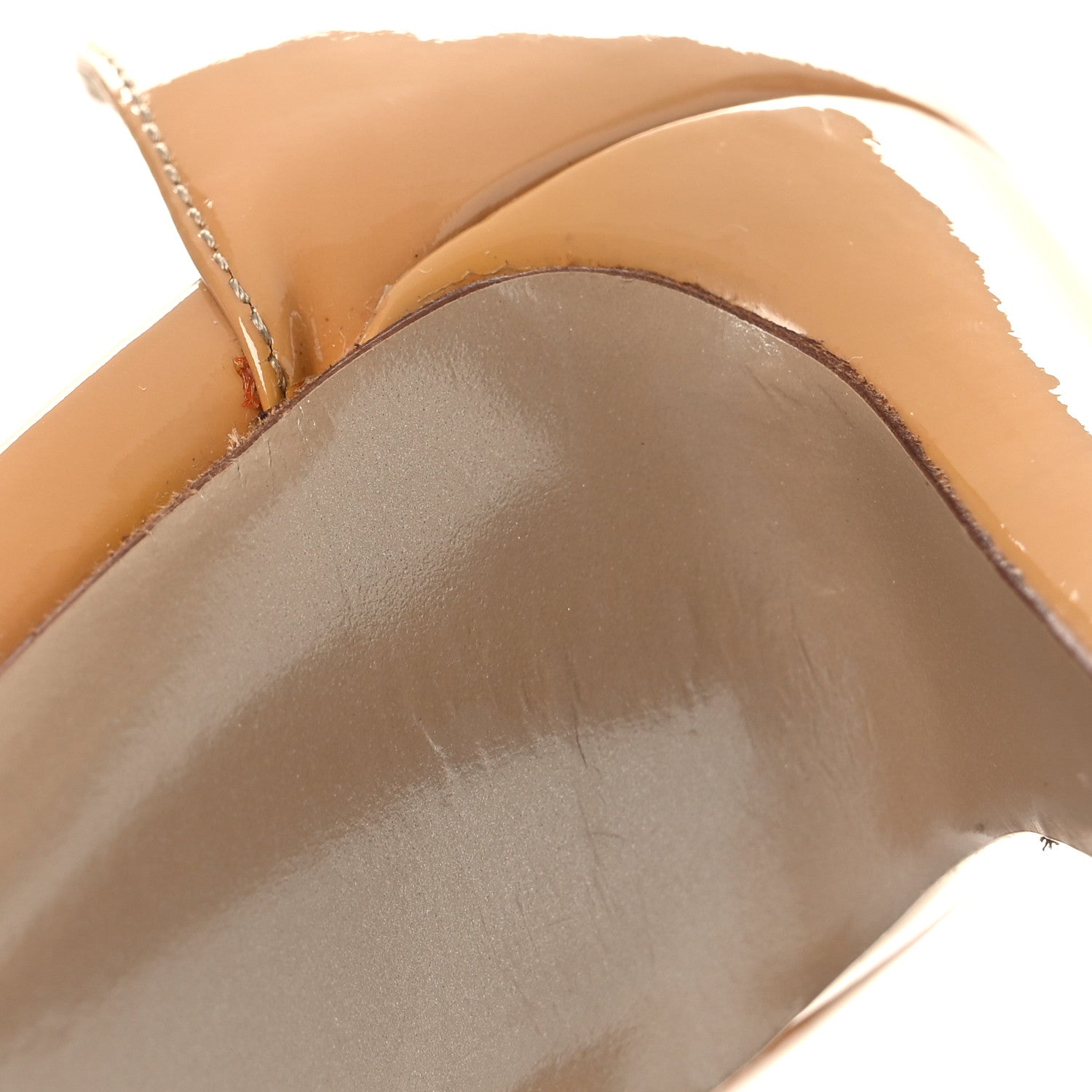Valentino Garavani Patent Couture Bow Peep Toe Pumps 37.5 Beige