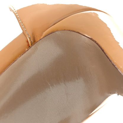 Valentino Garavani Patent Couture Bow Peep Toe Pumps 37.5 Beige 12 of 14