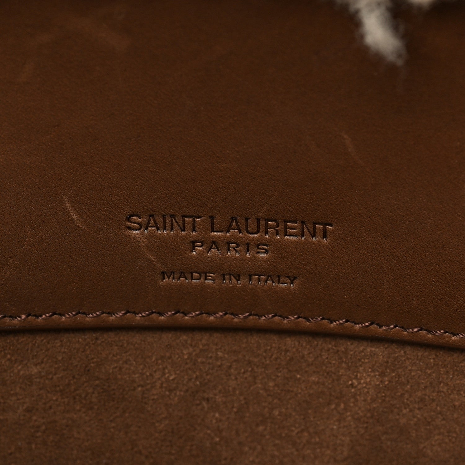 Saint Laurent Shearling Nano Supple Sac De Jour Brown Beige 5 of 6
