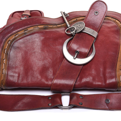 Christian Dior Calfskin Medium Gaucho Double Saddle Red 11 of 16