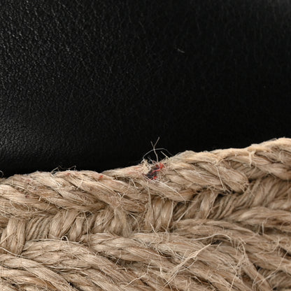 Christian Louboutin Calfskin Ariella Zeppa 130 Espadrille Sandals 37 Black Naturel 11 of 14