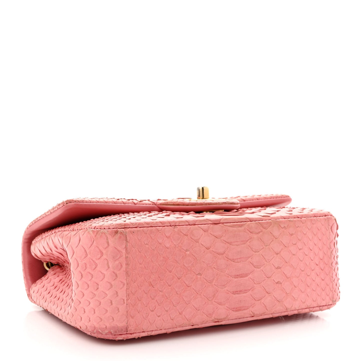 Snakeskin Mini Rectangular Valentine Charms Flap Pink