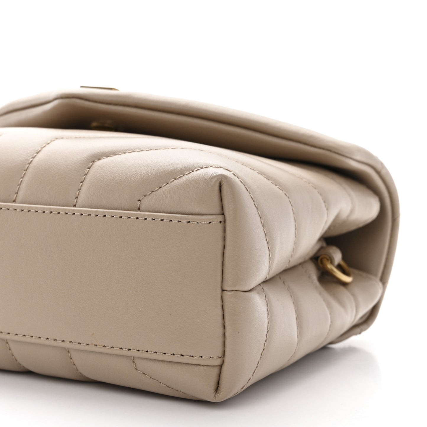 Calfskin Y Quilted Monogram Toy Loulou Crossbody Bag Dark Beige