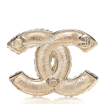 Chanel Pearl Resin Flower CC Brooch Black Gold 2 of 5