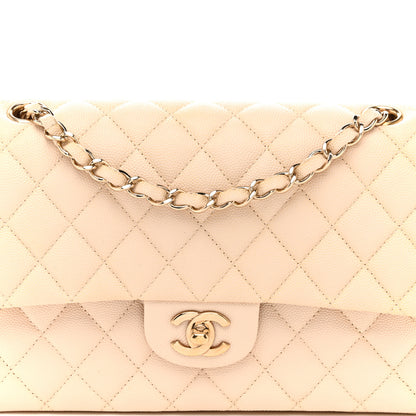 Chanel Caviar Quilted Medium Double Flap Light Beige 8 of 16