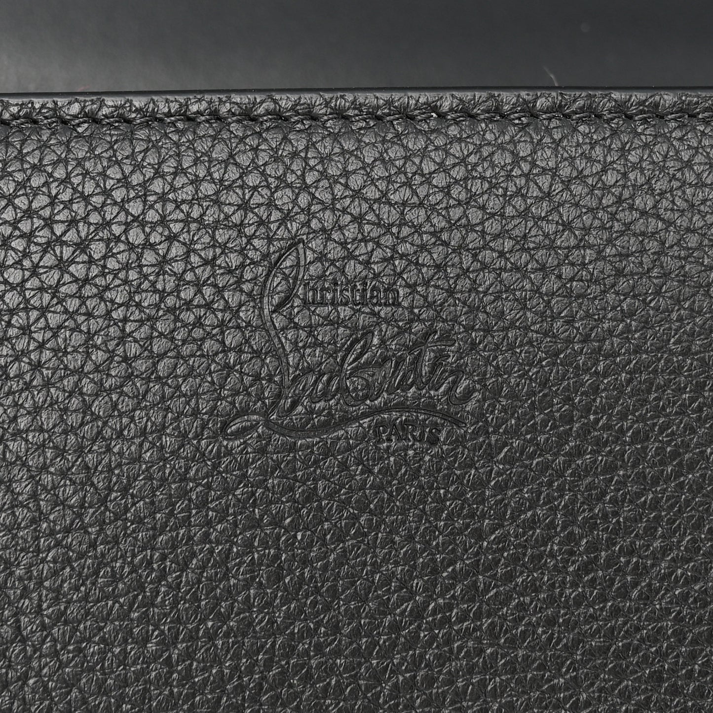 Calfskin Spikes Loubinthesky Paloma Clutch Black