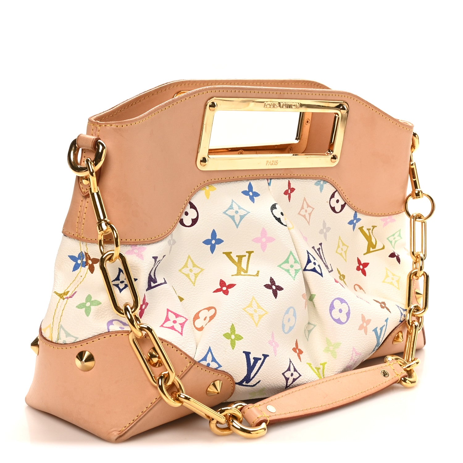 Louis Vuitton Monogram Multicolor Judy MM White 3 of 9