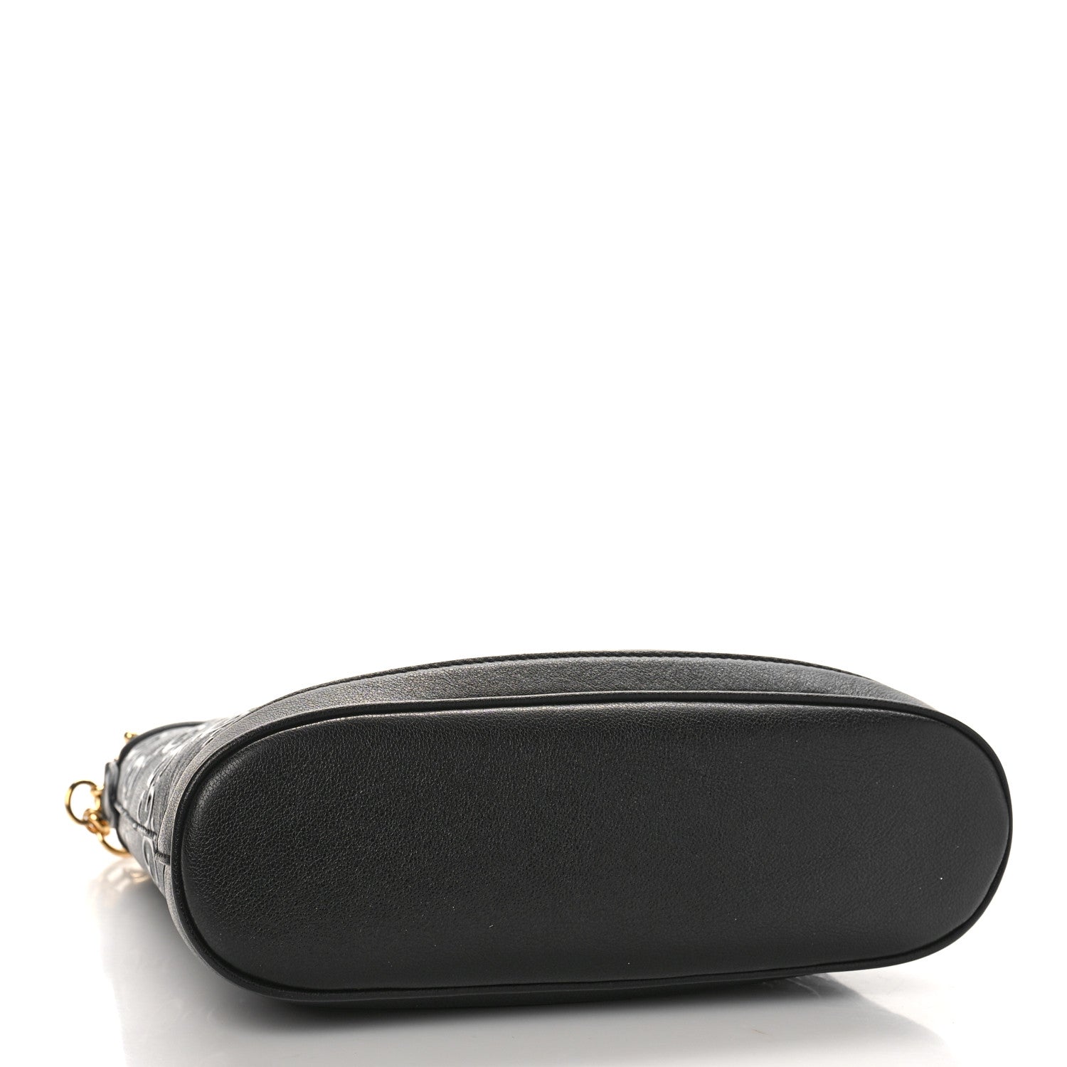 Gucci Wonka Grain Calfskin GG Monogram Debossed Small Padlock Shoulder Bag Black 4 of 9