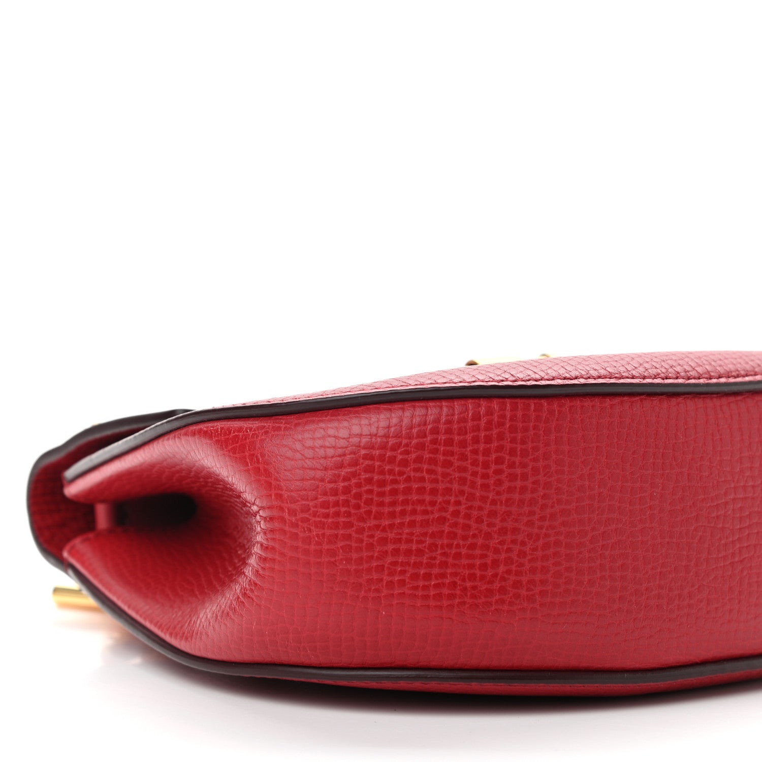 Chloe Grained Calfskin Lambskin Mini Bi-Color Drew Shoulder Bag Red 8 of 9