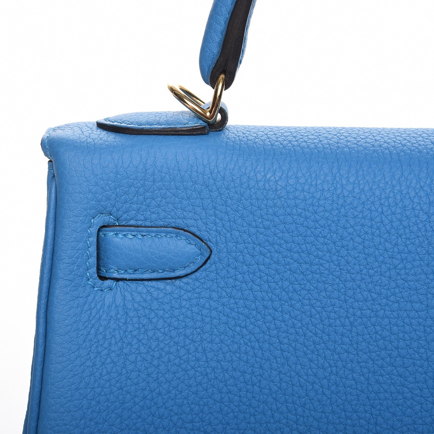Hermes Togo Kelly Retourne 25 Bleu Zanzibar 28 of 30