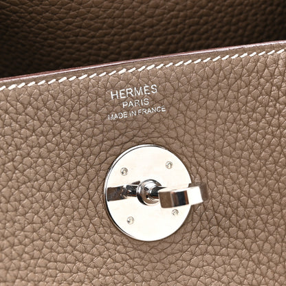 Hermes Taurillon Clemence Lindy 26 Etoupe 5 of 10