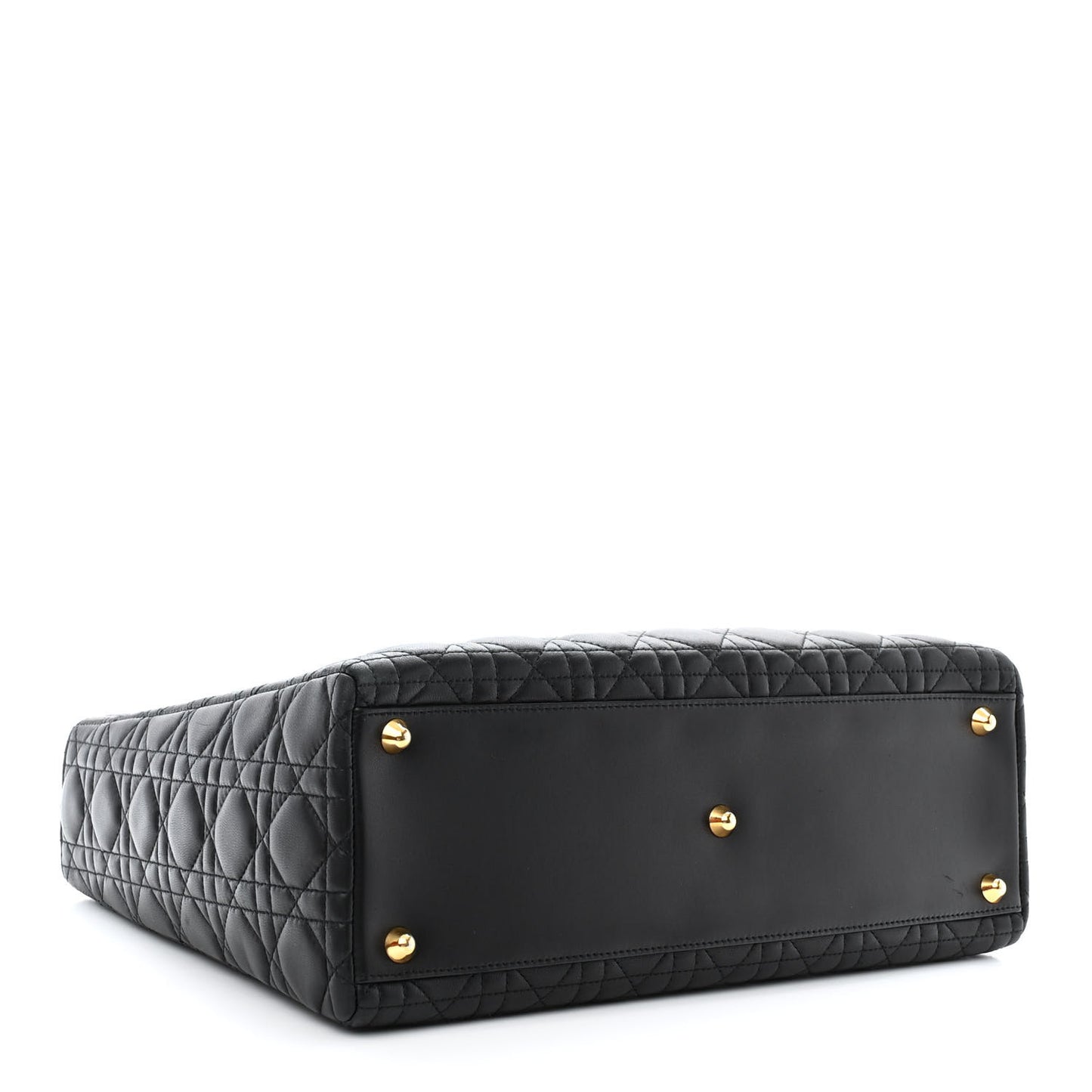 Lambskin Cannage Large Lady Dior Black