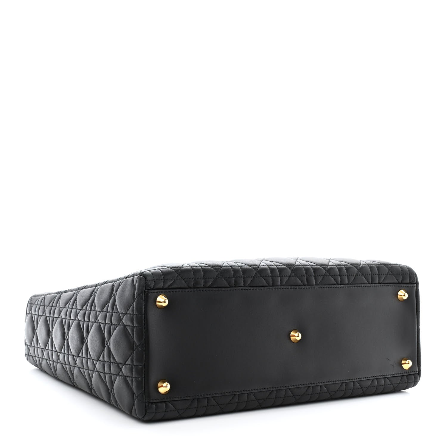 Christian Dior Lambskin Cannage Large Lady Dior Black 4 of 11
