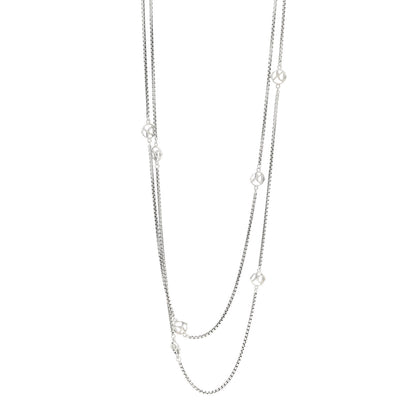 David Yurman Sterling Silver Logo Station Necklace 72" 1 of 3