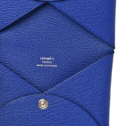 Hermes Chevre Mysore Calvi Card Case Bleu Electrique 5 of 8