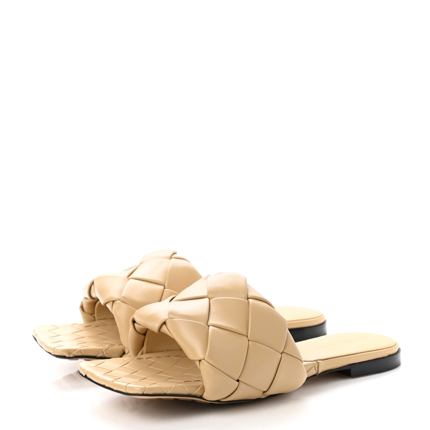Bottega Veneta Nappa Maxi Intrecciato Lido Flat Sandals 40 Cane Sugar 3 of 7
