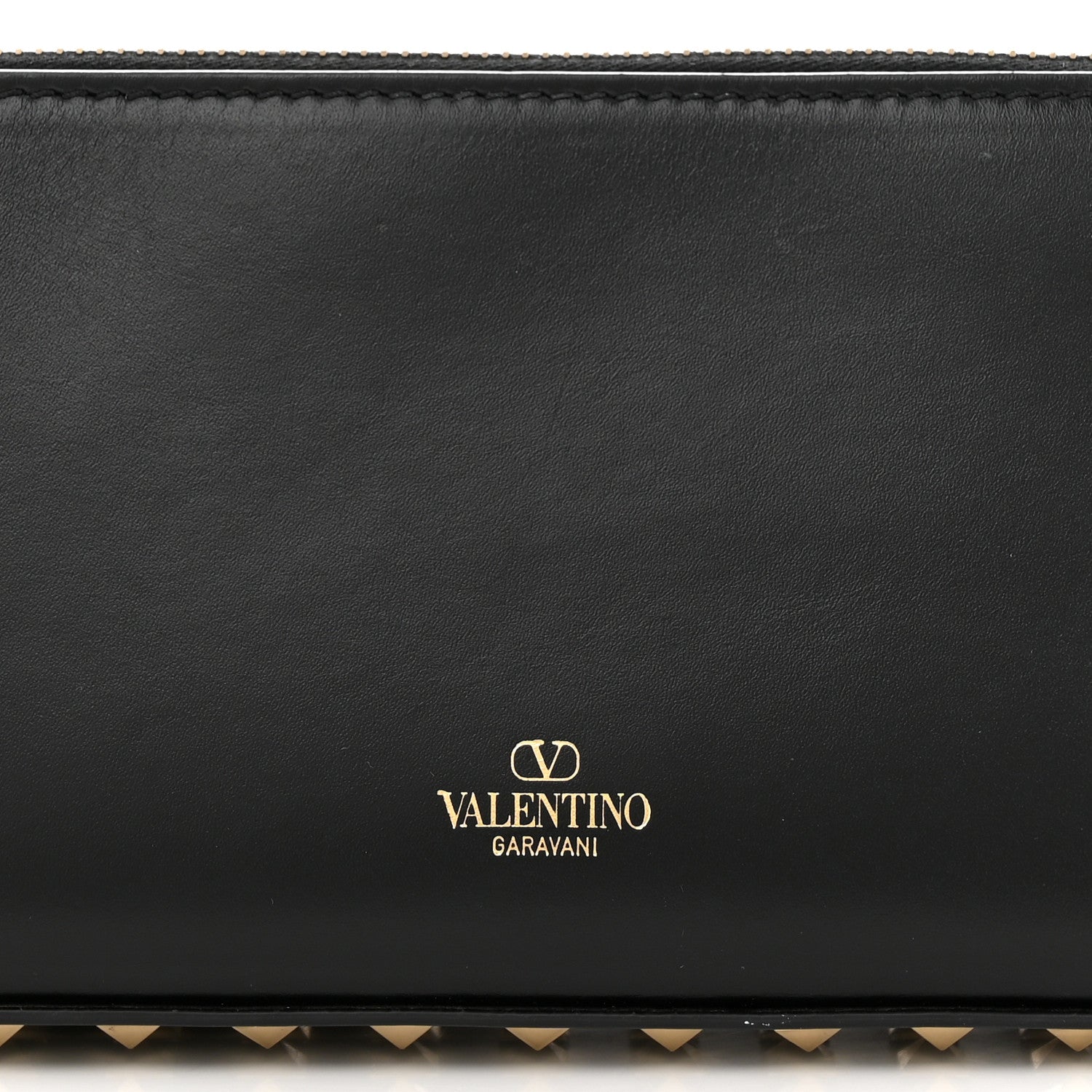 Valentino Garavani Smooth Calfskin Rockstud East West Crossbody Clutch Bag Black 7 of 11