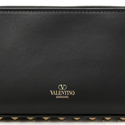 Valentino Garavani Smooth Calfskin Rockstud East West Crossbody Clutch Bag Black 7 of 11
