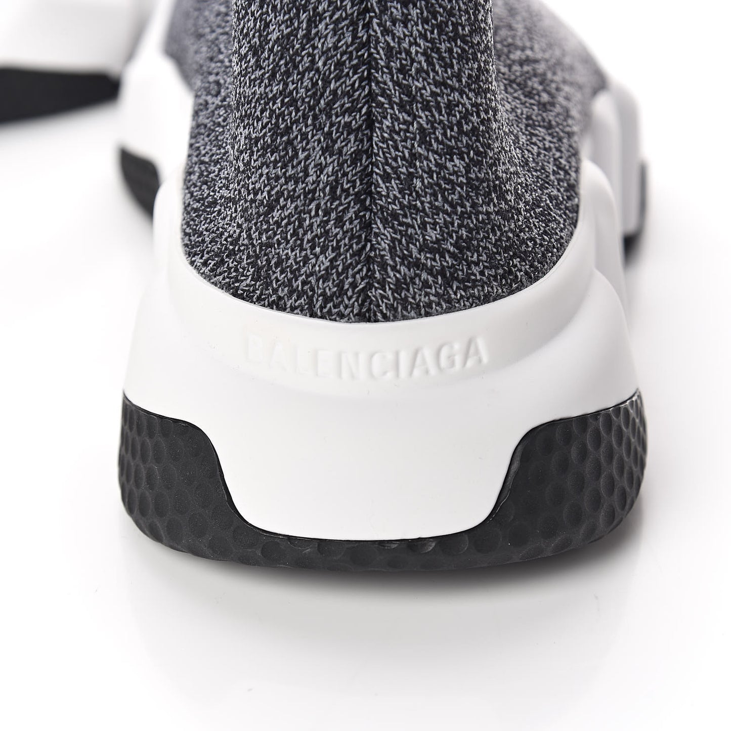 Chine Knit Bi-Color Sole Womens Speed Sneakers 36 Black White