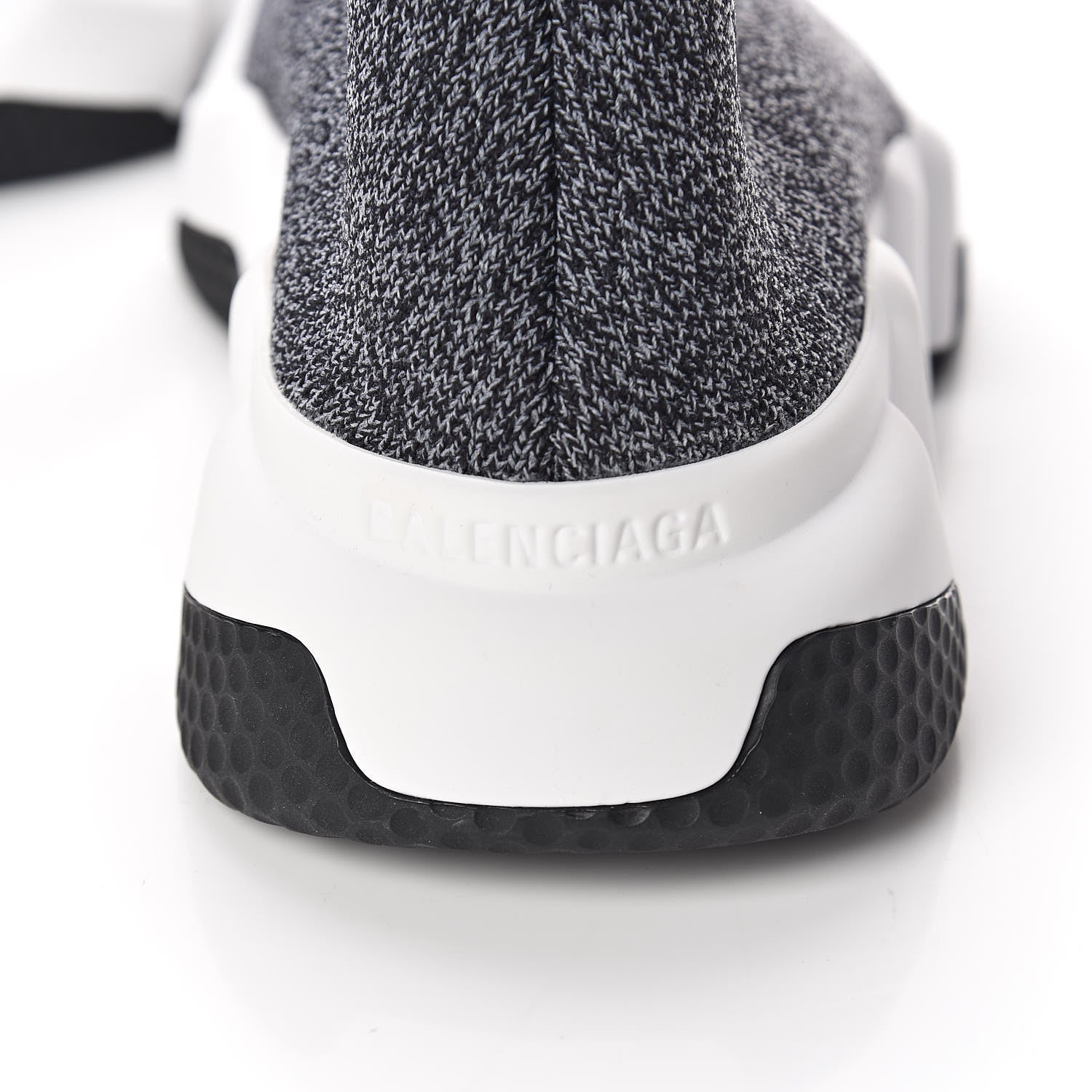 Balenciaga Chine Knit Bi-Color Sole Womens Speed Sneakers 36 Black White 5 of 10