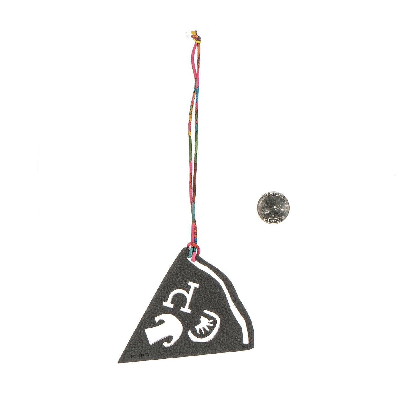 Togo Epsom Petit H Pizza Bag Charm Vert de Gris Anemone