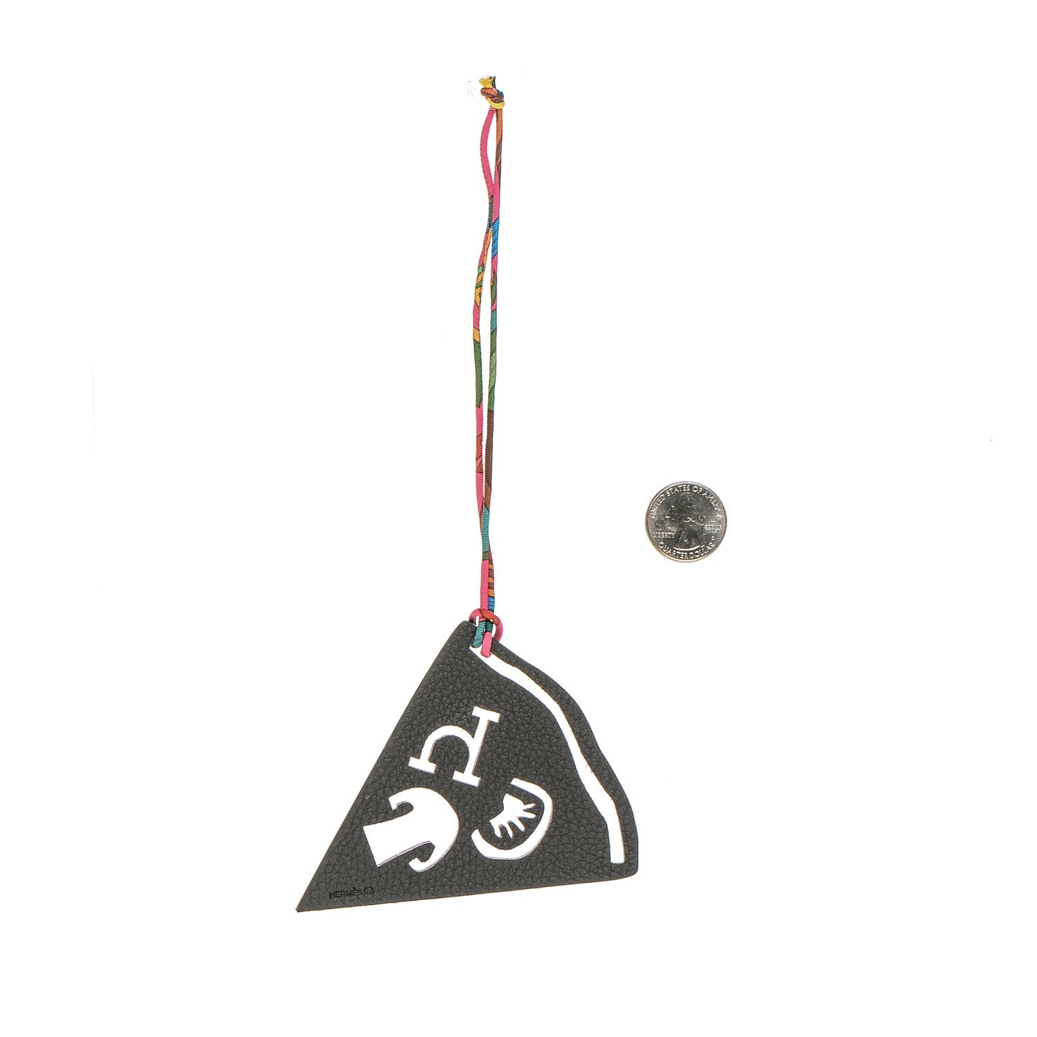 Hermes Togo Epsom Petit H Pizza Bag Charm Vert de Gris Anemone 2 of 3