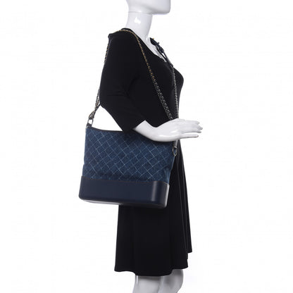 Chanel Denim Calfskin Large Gabrielle Hobo Blue 2 of 9