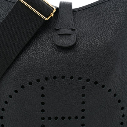 Hermes Taurillon Clemence Evelyne III GM Black 8 of 10