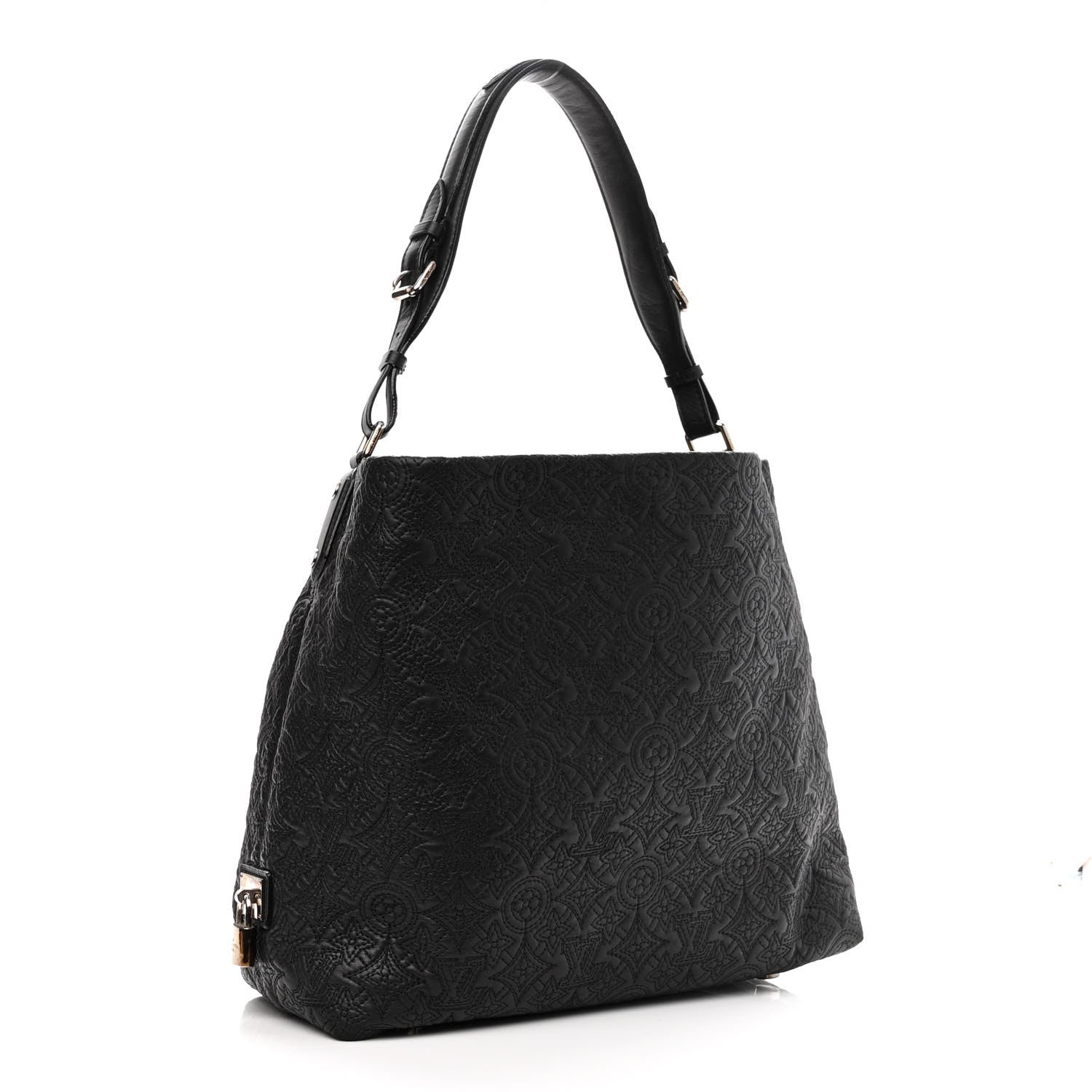 Louis Vuitton Monogram Lambskin Antheia Hobo PM Black 3 of 11