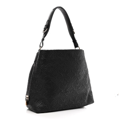 Louis Vuitton Monogram Lambskin Antheia Hobo PM Black 3 of 11