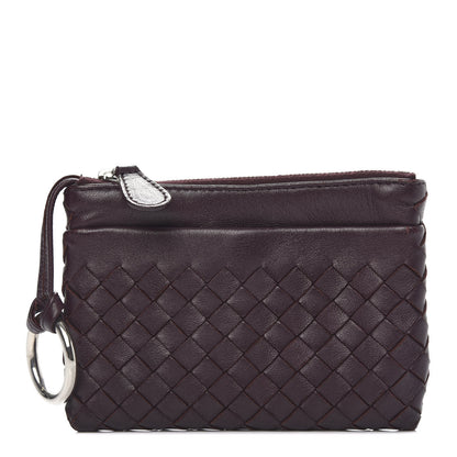Bottega Veneta Nappa Intrecciato Key Holder Aubergine 1 of 6
