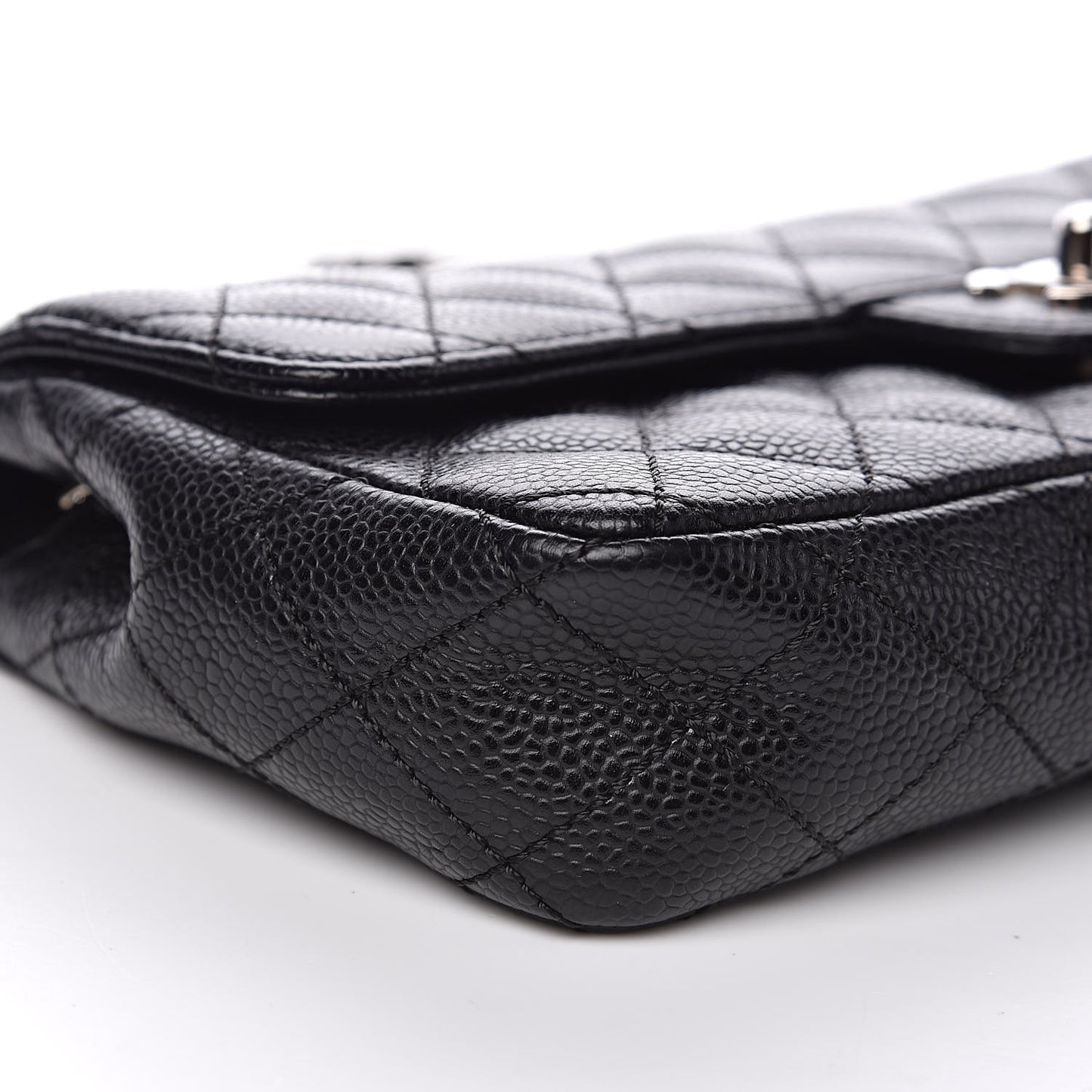 Caviar Quilted East West Flap Black