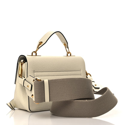 Valentino Garavani Pebbled Calfskin Mini VRing Shoulder Bag Light Ivory 2 of 5