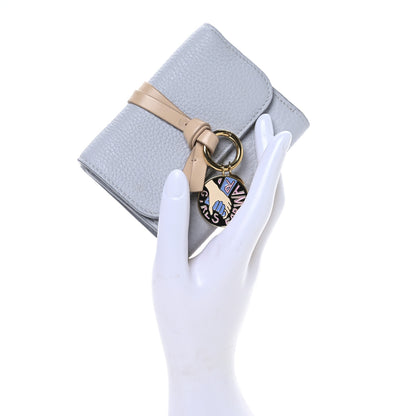 Chloe Grained Calfskin Alphabet Mini Trifold Wallet Light Cloud 2 of 9