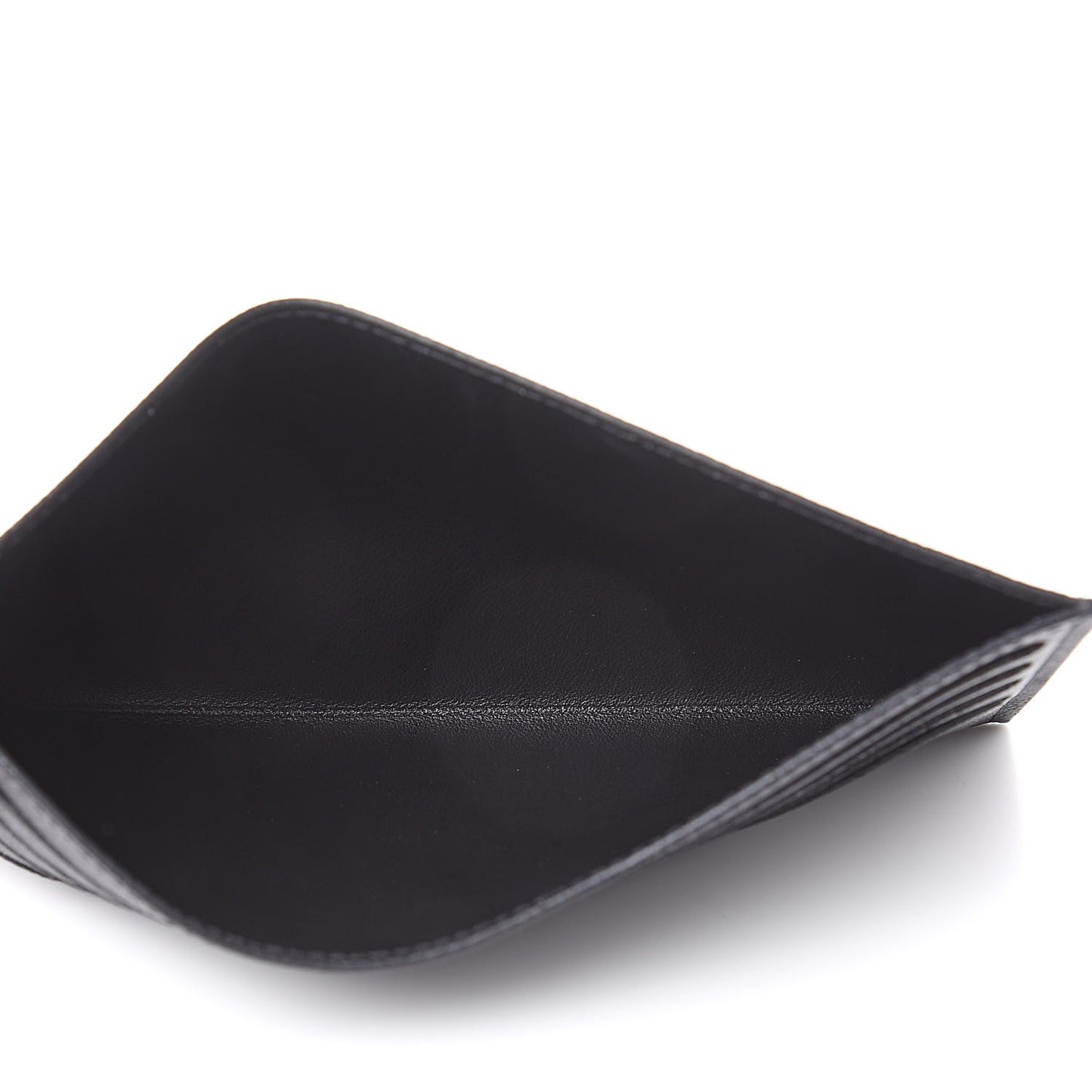 Calfskin Felicie Chain Wallet Card Holder Insert Black