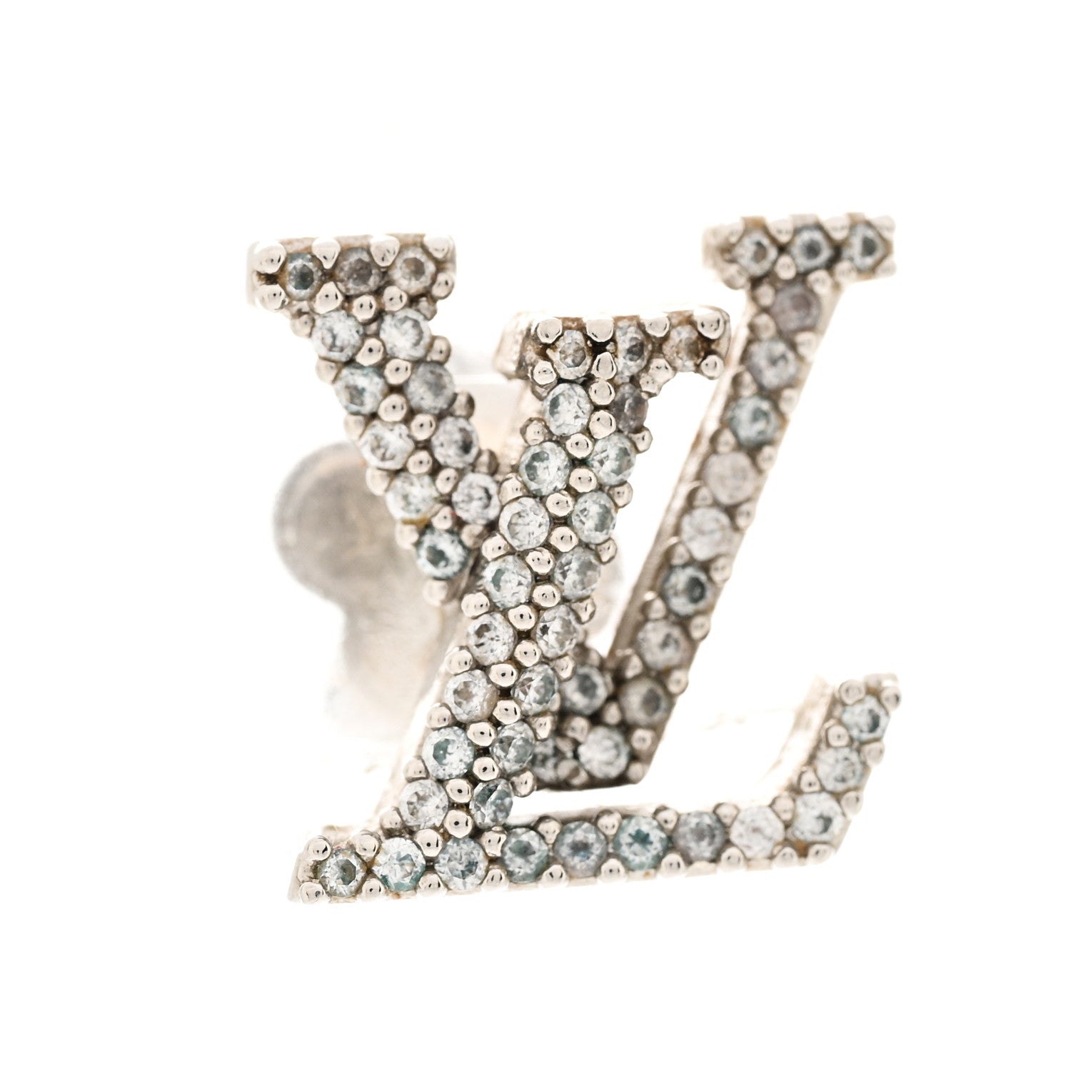 Louis Vuitton Crystal LV Iconic Earrings Silver 6 of 8