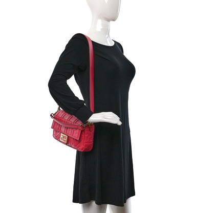 Fendi Nappa FF 1974 Embossed Baguette Lampone 2 of 8