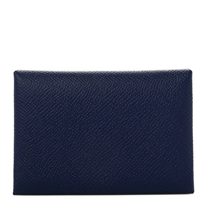 Hermes Epsom Verso Calvi Duo Card Case Bleu Saphir Bleu France 1 of 9