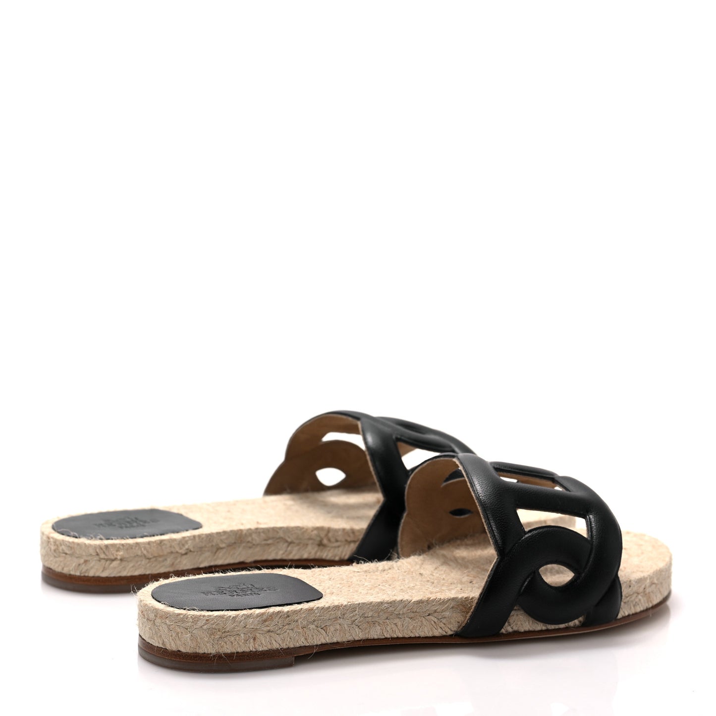 Nappa Famosa Espadrille Sandals 36 Black