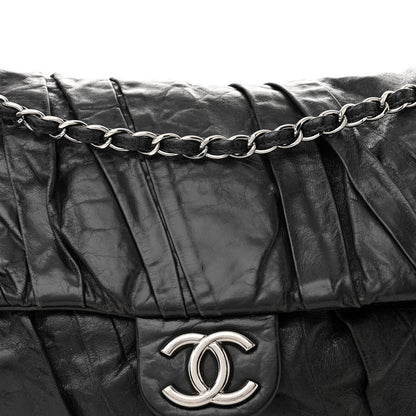 Chanel Glazed Calfskin Twisted Maxi Flap Black 7 of 11